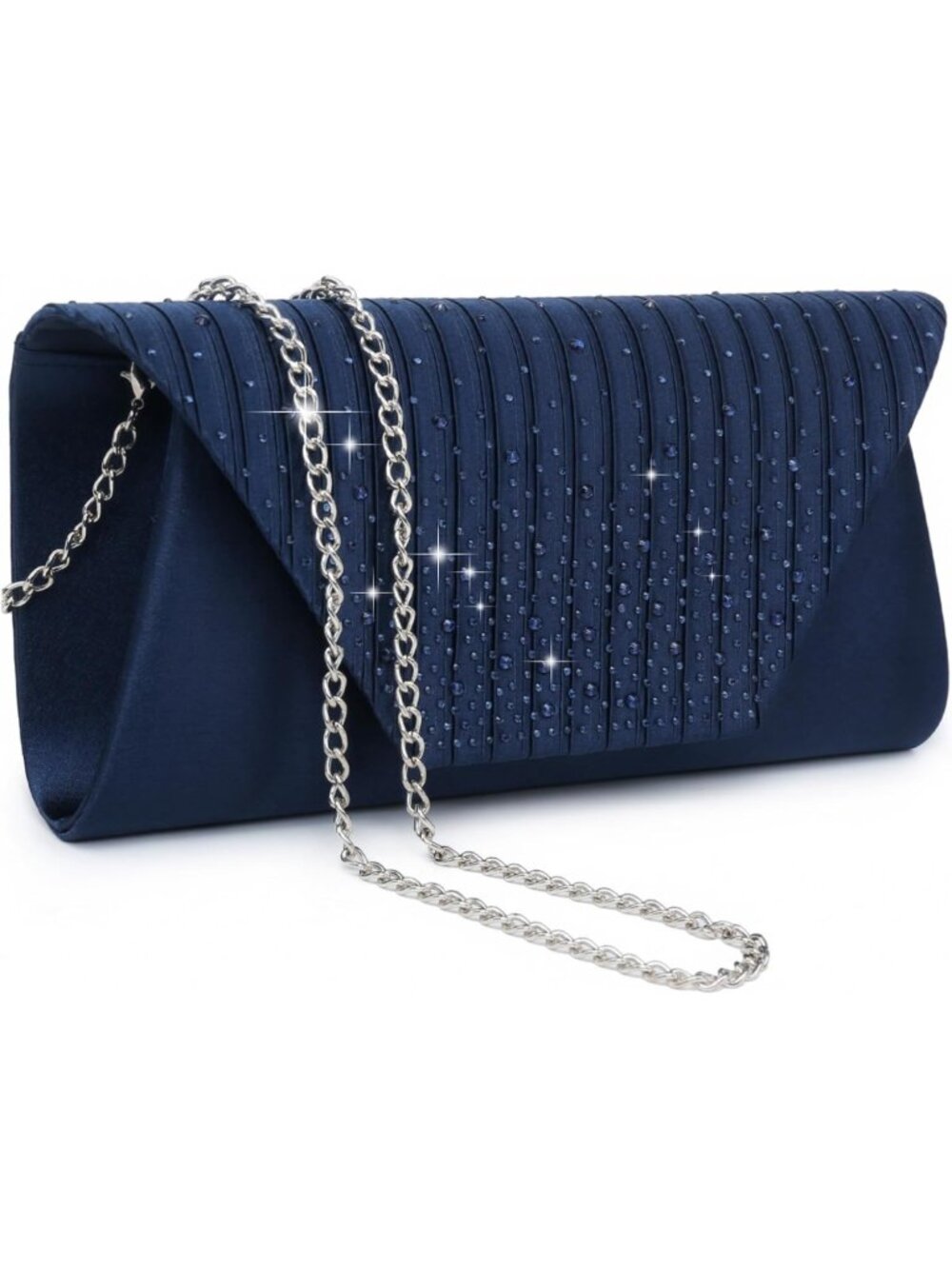 〽️ Women's Navy Blue Evening Clutch Purse Wedding Party Cocktail Formal Bag